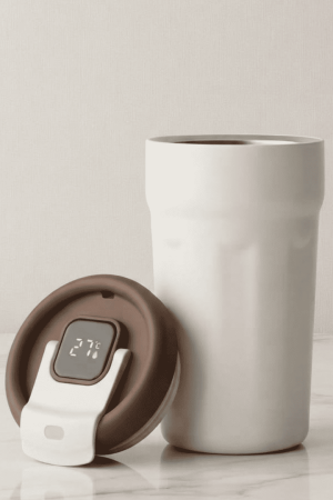 Best LED Temperature Display Travel Coffee Mug – 450ml Smart Stainless Steel Flask
