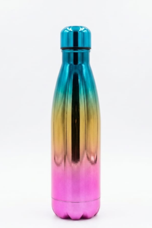 Best Rainbow Stainless Steel Water Bottle – 500ml Double Wall Insulated Cola Shape Sport Flask